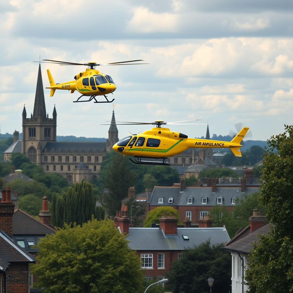 Air ambulance responds to Oxford critical care incident